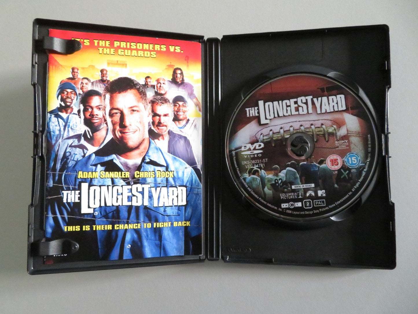 THE LONGEST YARD (DVD) ADAM SANDLER CHRIS ROCK 2005 REGION 2 Movie posters