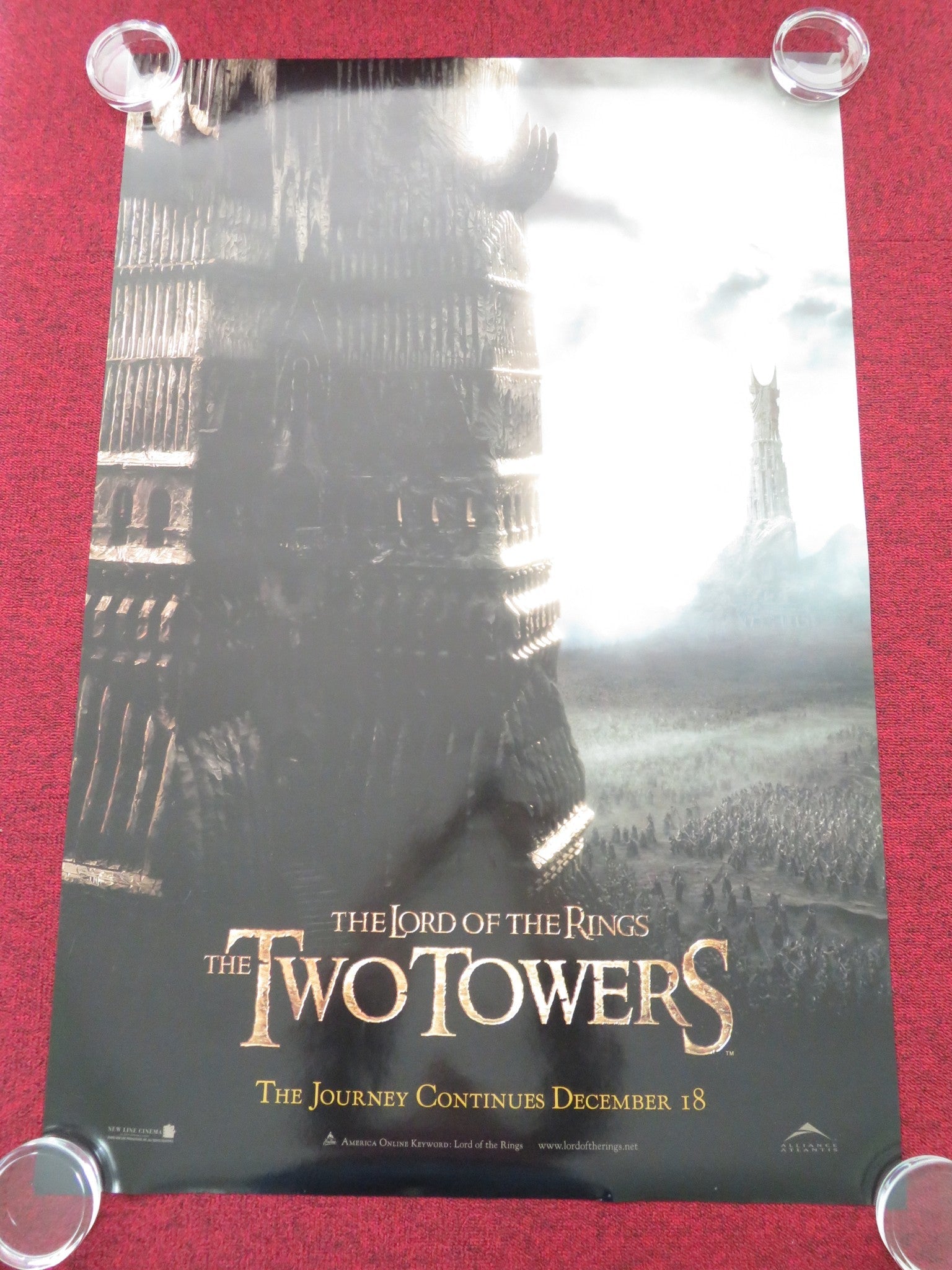 The Lord of the Rings: The Two Towers US One Sheet Rolled Poster E. Wood 2002 Movie posters