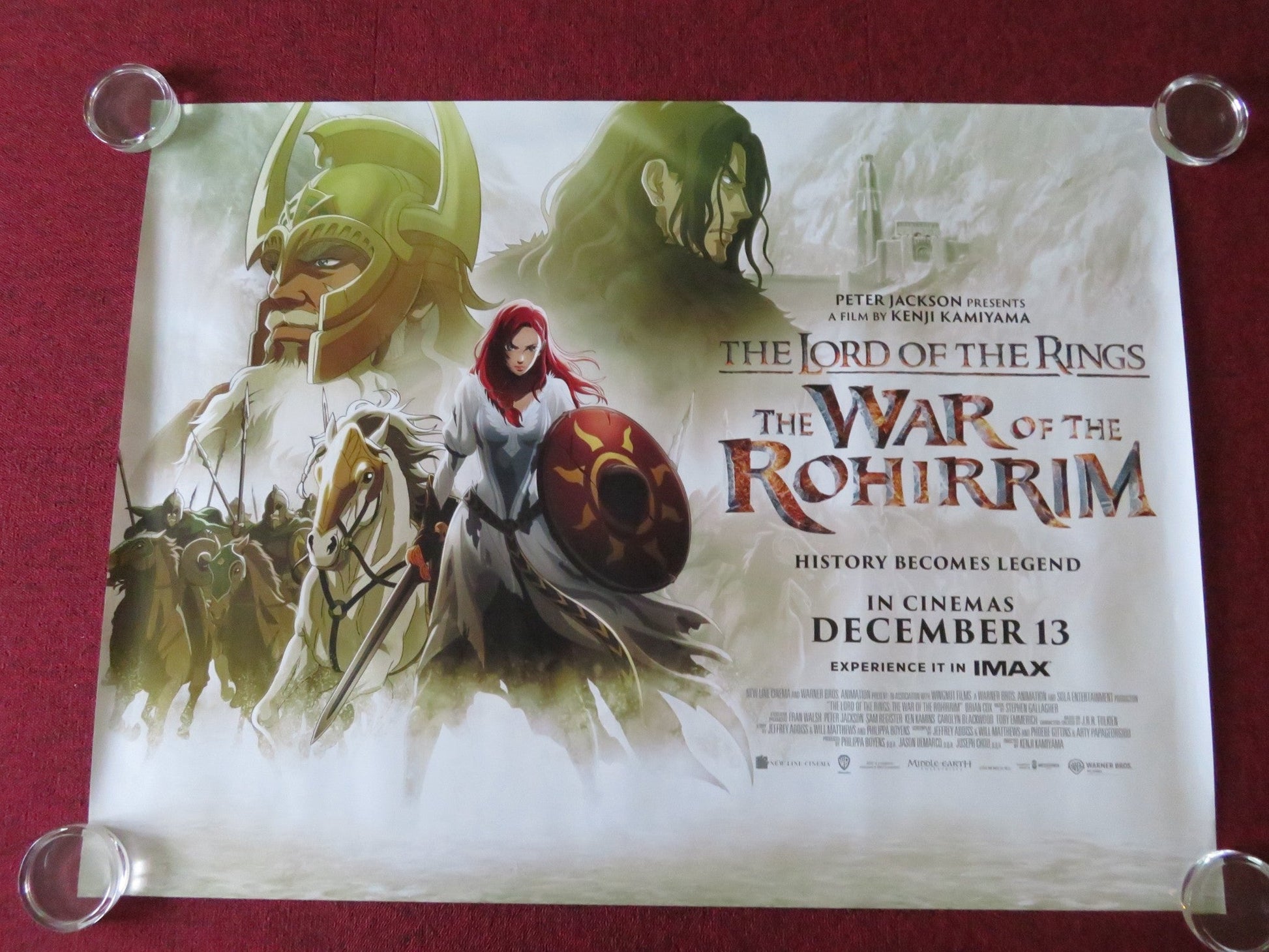 THE LORD OF THE RINGS: THE WAR OF THE ROHIRRIM - A UK QUAD ROLLED POSTER 2024 Movie posters