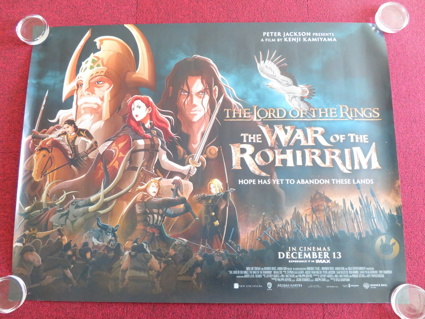 THE LORD OF THE RINGS: THE WAR OF THE ROHIRRIM - B UK QUAD ROLLED POSTER 2024 Rendezvous Cinema Movie posters