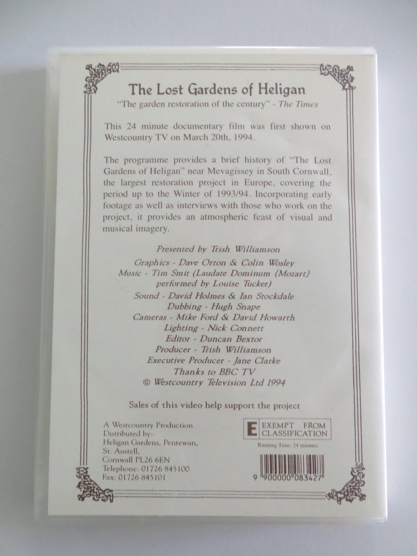 The Lost Gardens of Heligan (DVD) Trish Williamson 1994 Region 2 Movie posters