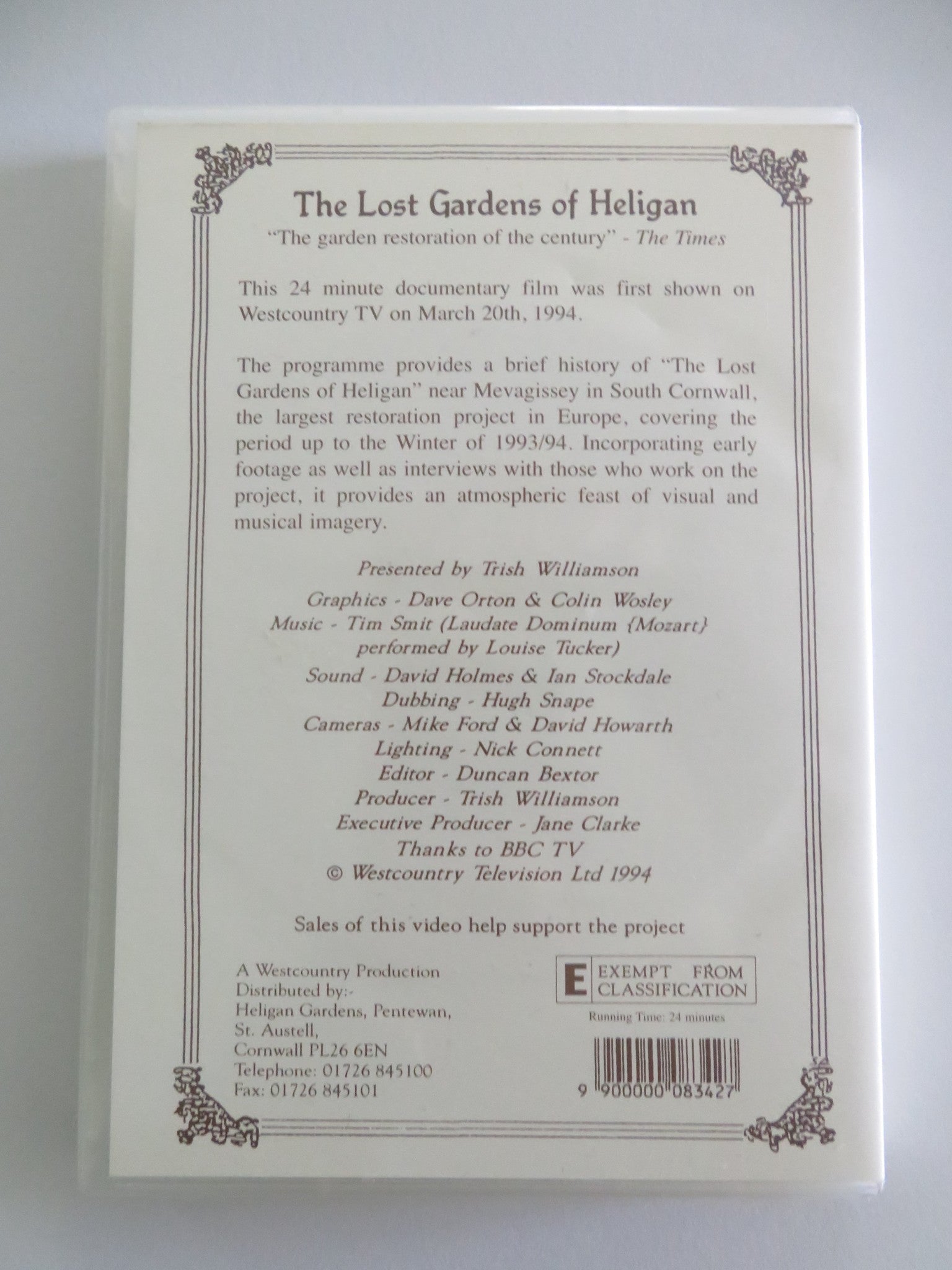The Lost Gardens of Heligan (DVD) Trish Williamson 1994 Region 2 Movie posters