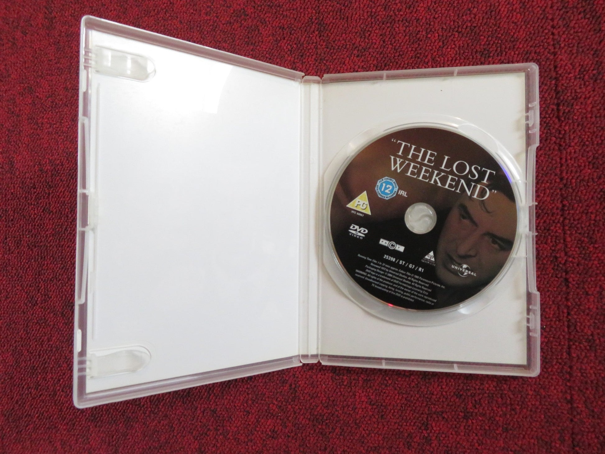 THE LOST WEEKEND (DVD) RAY MILLAND JANE WYMAN 1945 REGION 2, 4 Rendezvous Cinema Movie posters