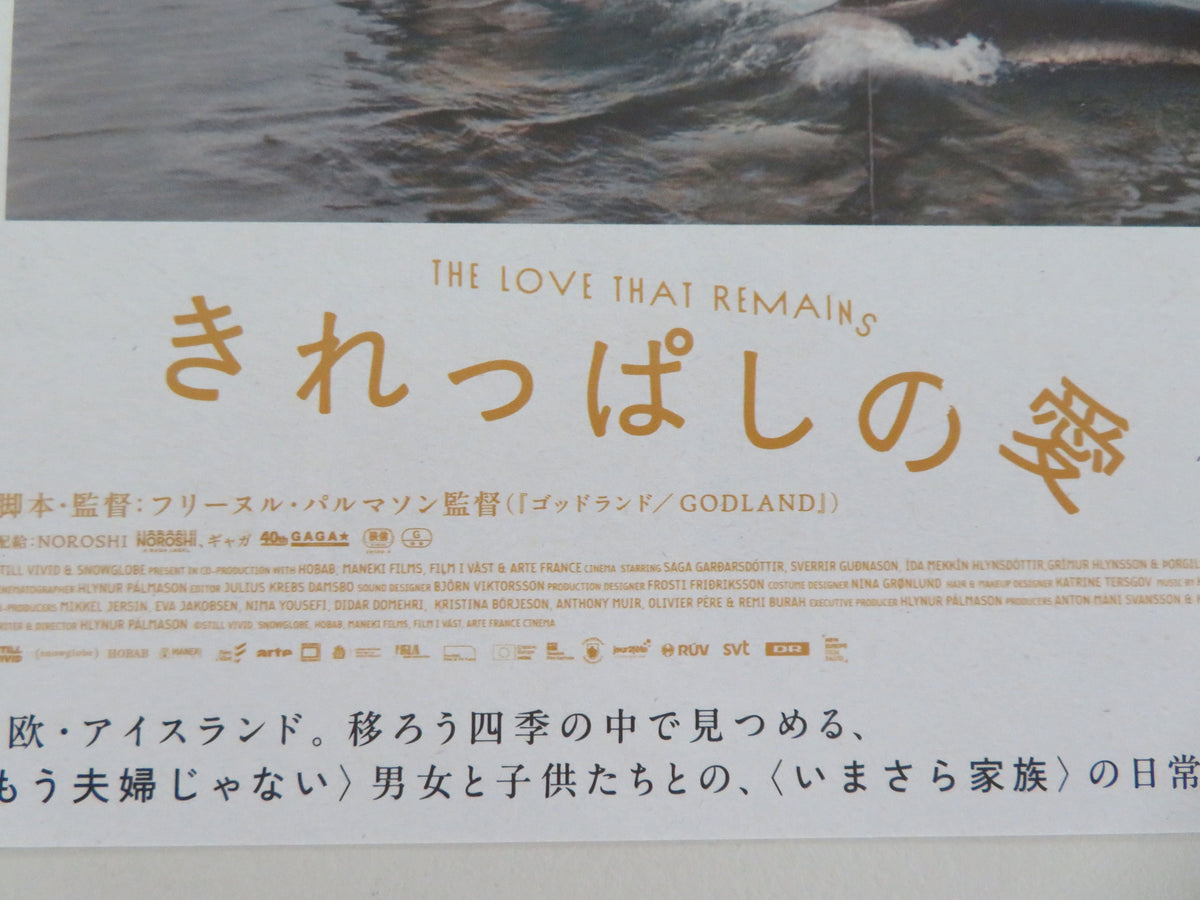 The Love That Remains Japanese Chirashi (B5) Poster Saga Garðarsdóttir 2025 Movie posters