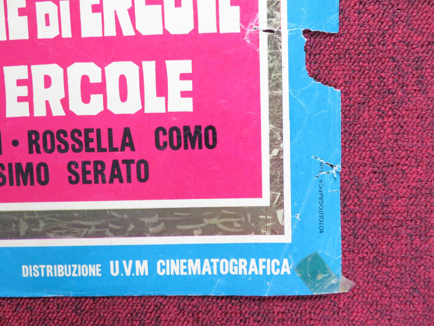 THE LOVES OF HERCULES - A ITALIAN FOTOBUSTA POSTER JAYNE MANSFIELD 1960 Rendezvous Cinema Movie posters