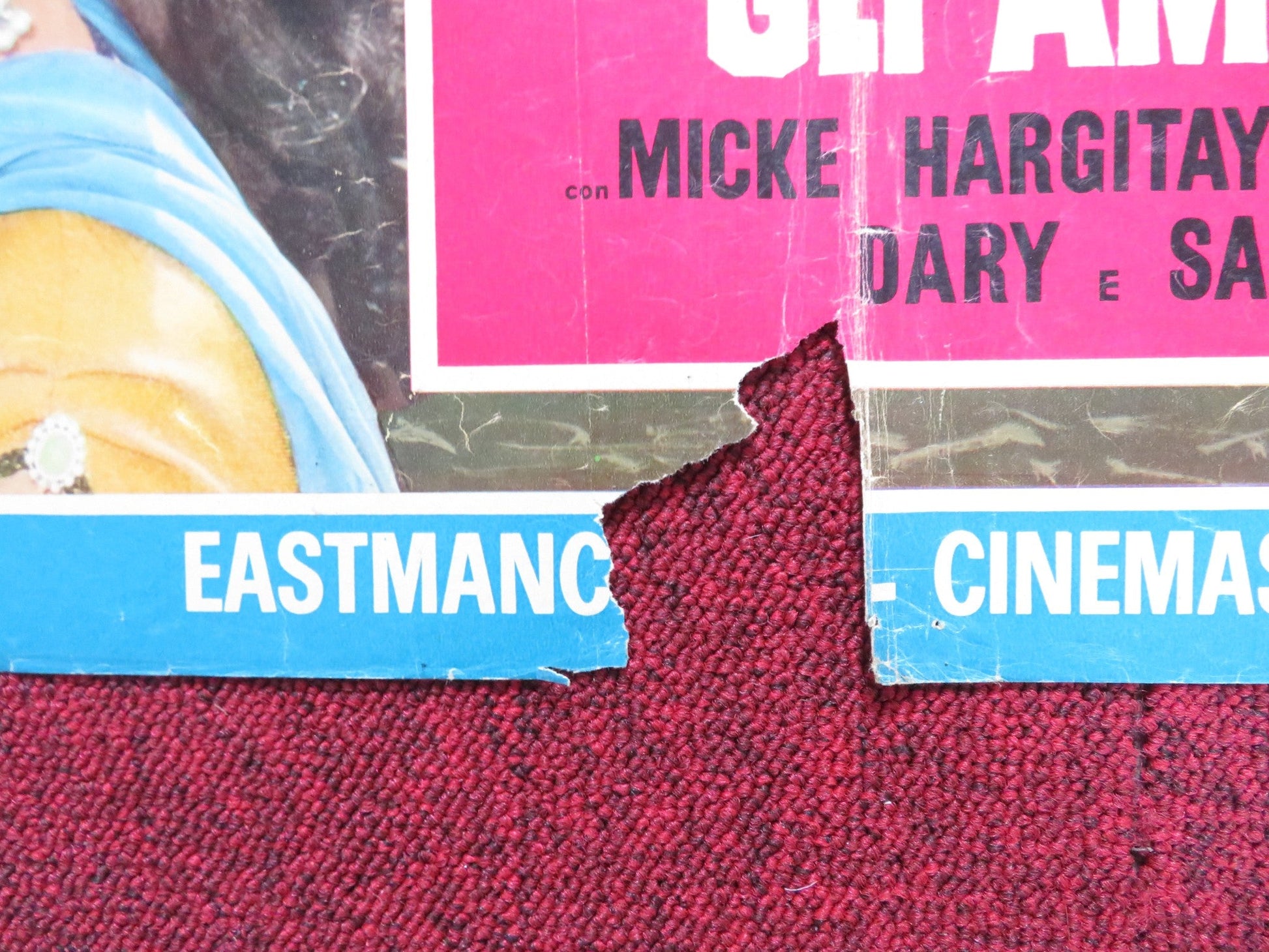 THE LOVES OF HERCULES - A ITALIAN FOTOBUSTA POSTER JAYNE MANSFIELD 1960 Rendezvous Cinema Movie posters