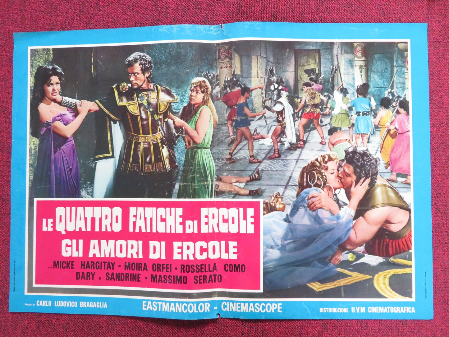 THE LOVES OF HERCULES - B ITALIAN FOTOBUSTA POSTER JAYNE MANSFIELD 1960 Rendezvous Cinema Movie posters