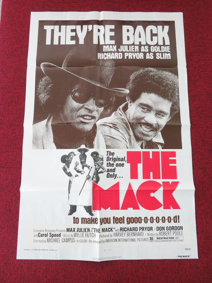 THE MACK FOLDED US ONE SHEET POSTER MAX JULIEN RICHARD PRYOR 1977 Movie posters