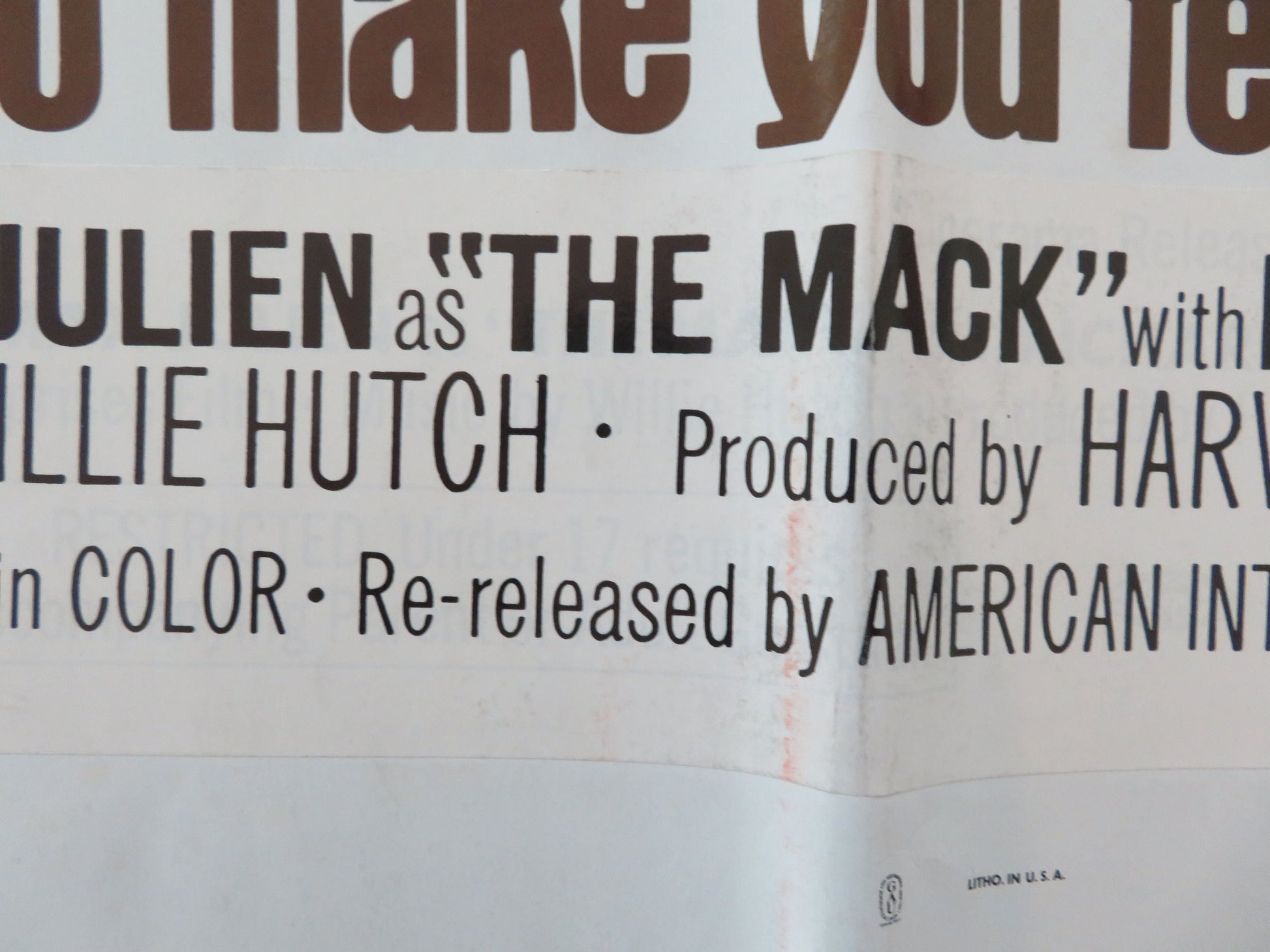 The Mack Folded US One Sheet Poster Richard Pryor Max Julien 1977 Movie posters