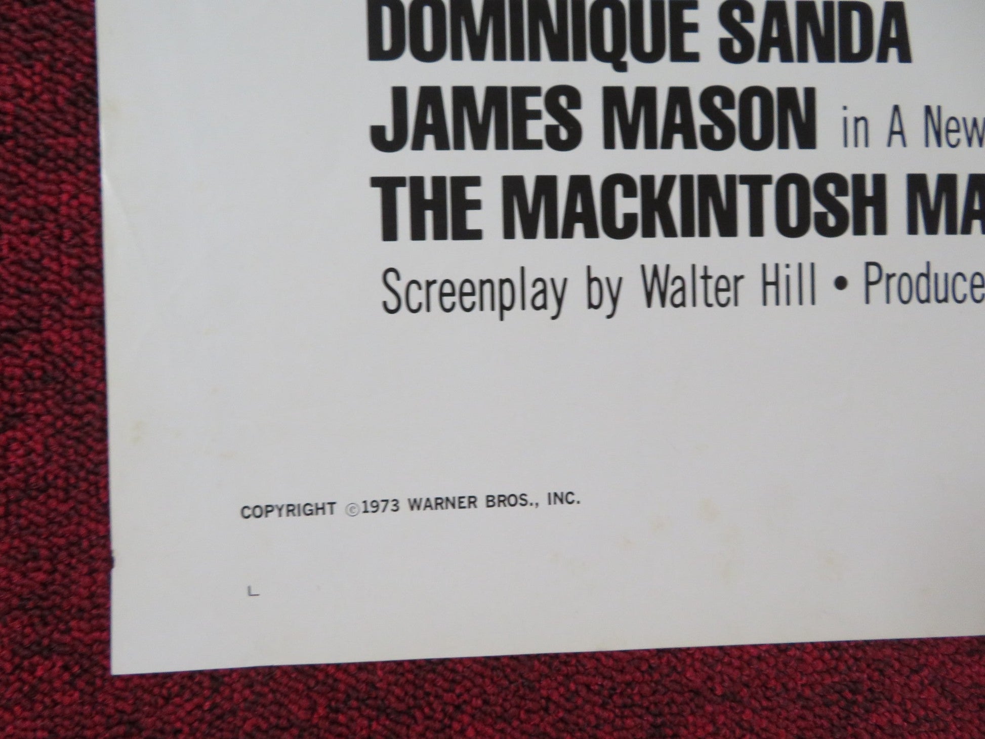 THE MACKINTOSH MAN FOLDED US ONE SHEET POSTER PAUL NEWMAN JAMES MASON 1973 Rendezvous Cinema Movie posters