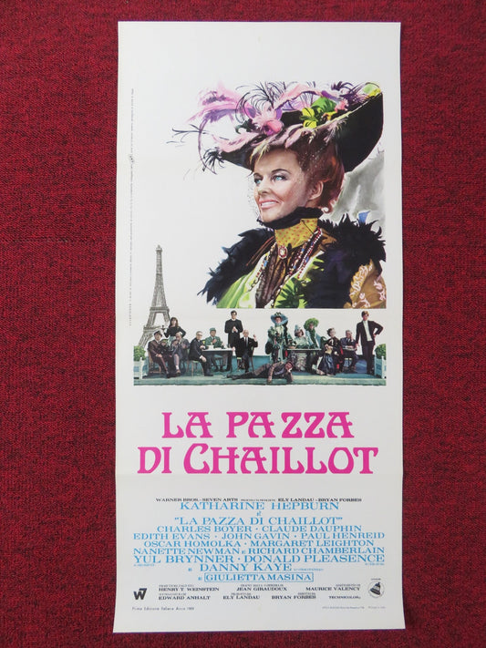 THE MADWOMAN OF CHAILLOT ITALIAN LOCANDINA POSTER KATHARINE HEPBURN 1969 Rendezvous Cinema Movie posters