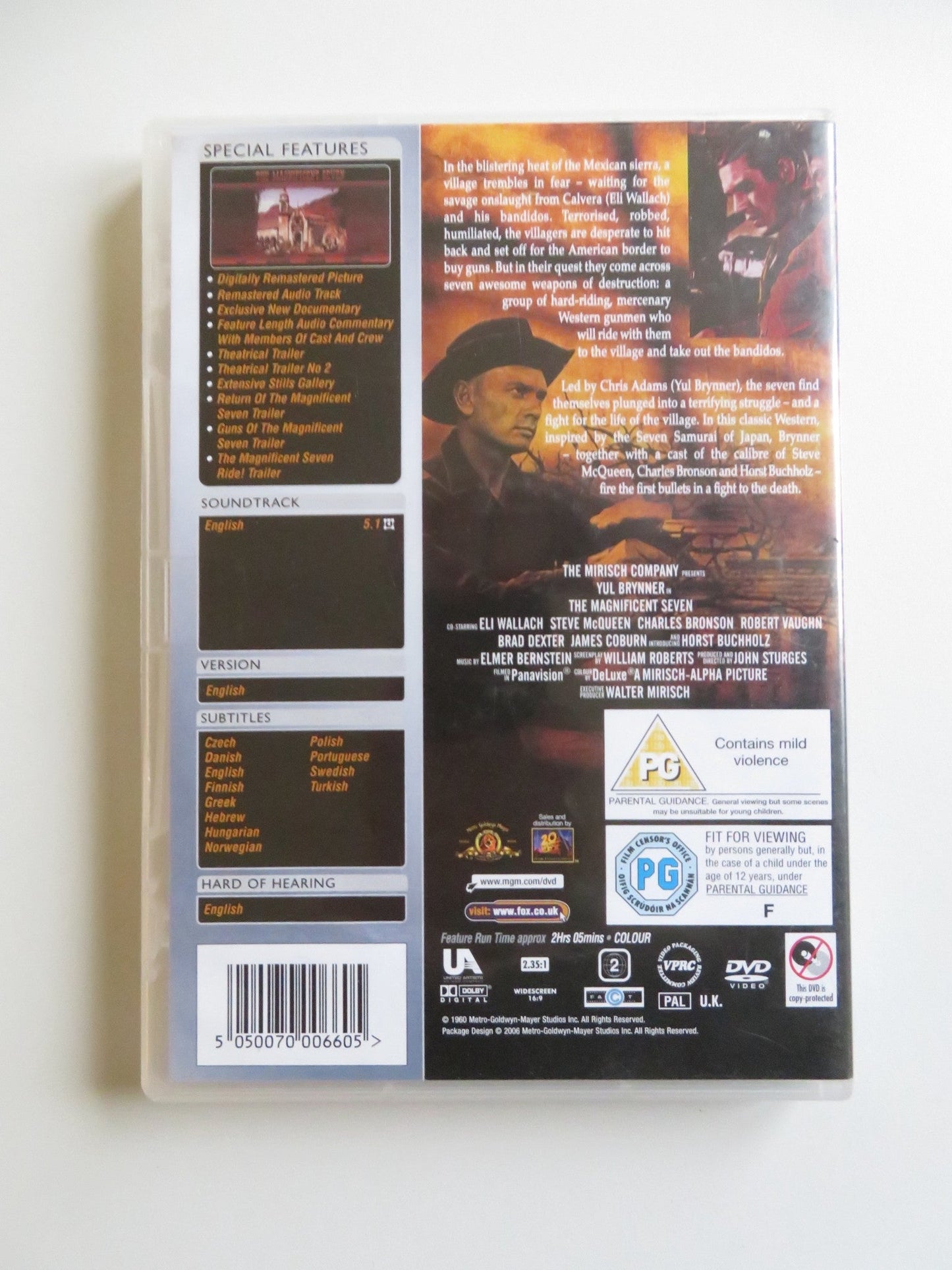THE MAGNIFICENT SEVEN - SPECIAL EDITION (DVD) YUL BRYNNER 1960 REGION 2 - Rendezvous Cinema