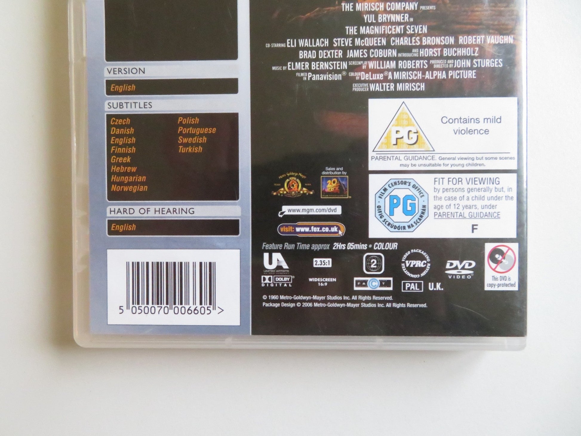 THE MAGNIFICENT SEVEN - SPECIAL EDITION (DVD) YUL BRYNNER 1960 REGION 2 - Rendezvous Cinema