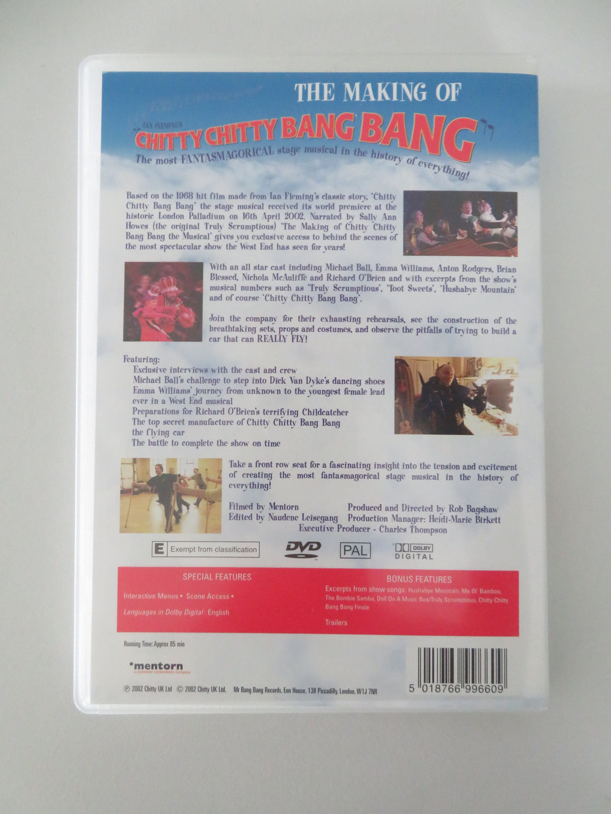 The Making of Chitty Chitty Bang Bang (DVD) Michael Ball 2002 Region 2 Movie posters