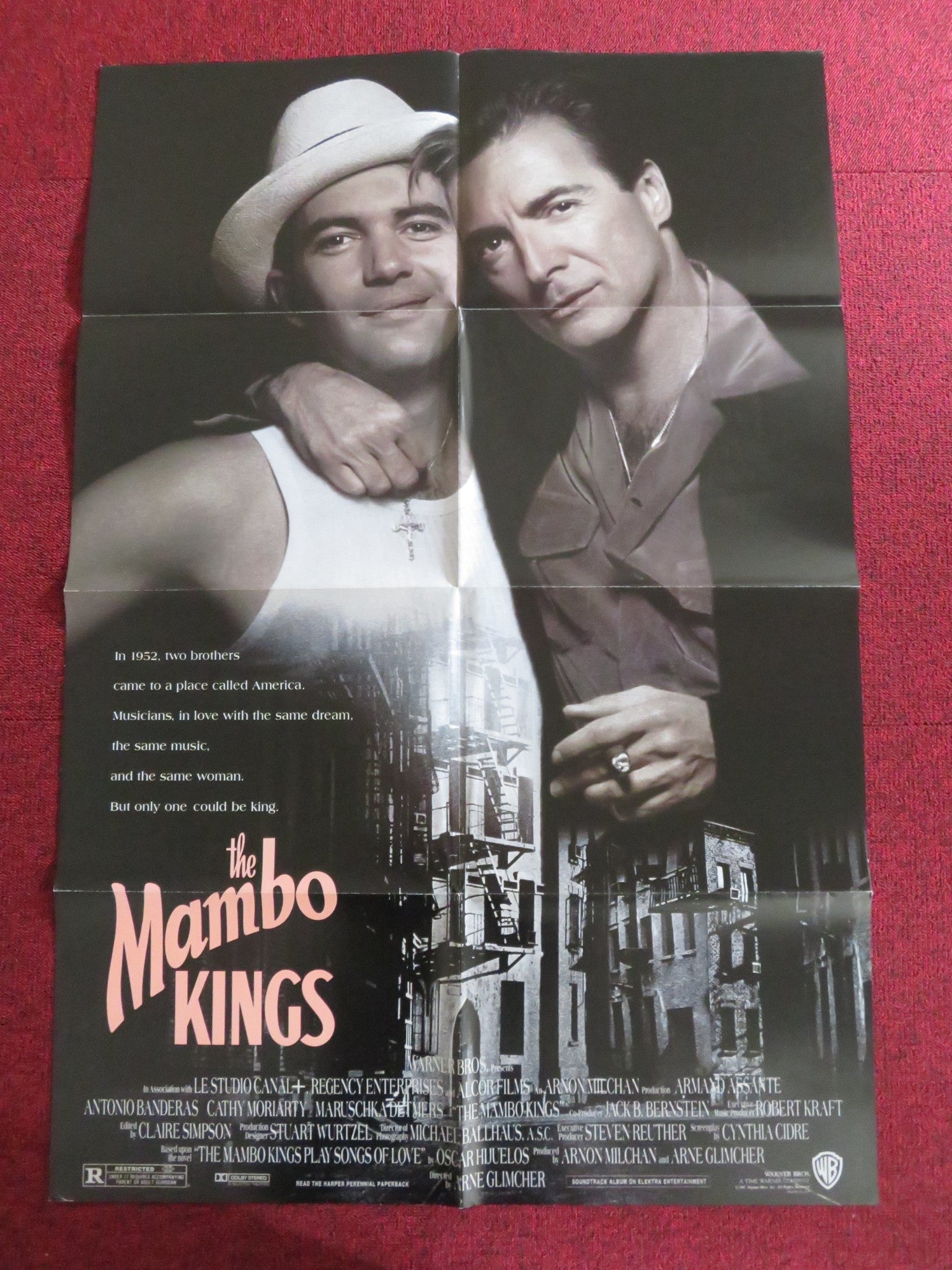 THE MAMBO KINGS - B FOLDED US ONE SHEET POSTER PABLO CALOGERO SCOTT COHEN 1992 Rendezvous Cinema Movie posters