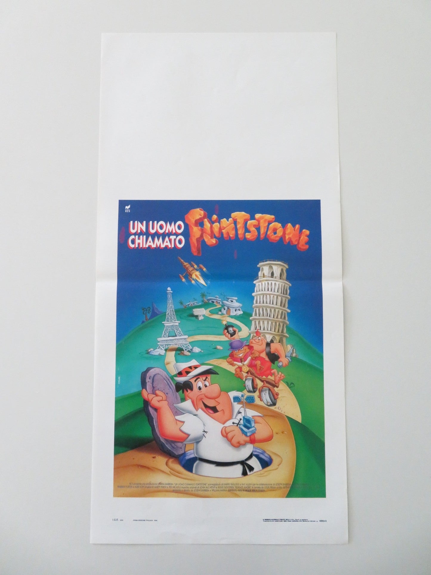 THE MAN CALLED FLINTSTONE ITALIAN LOCANDINA POSTER ALAN REED MEL BLANC R1995 Movie posters