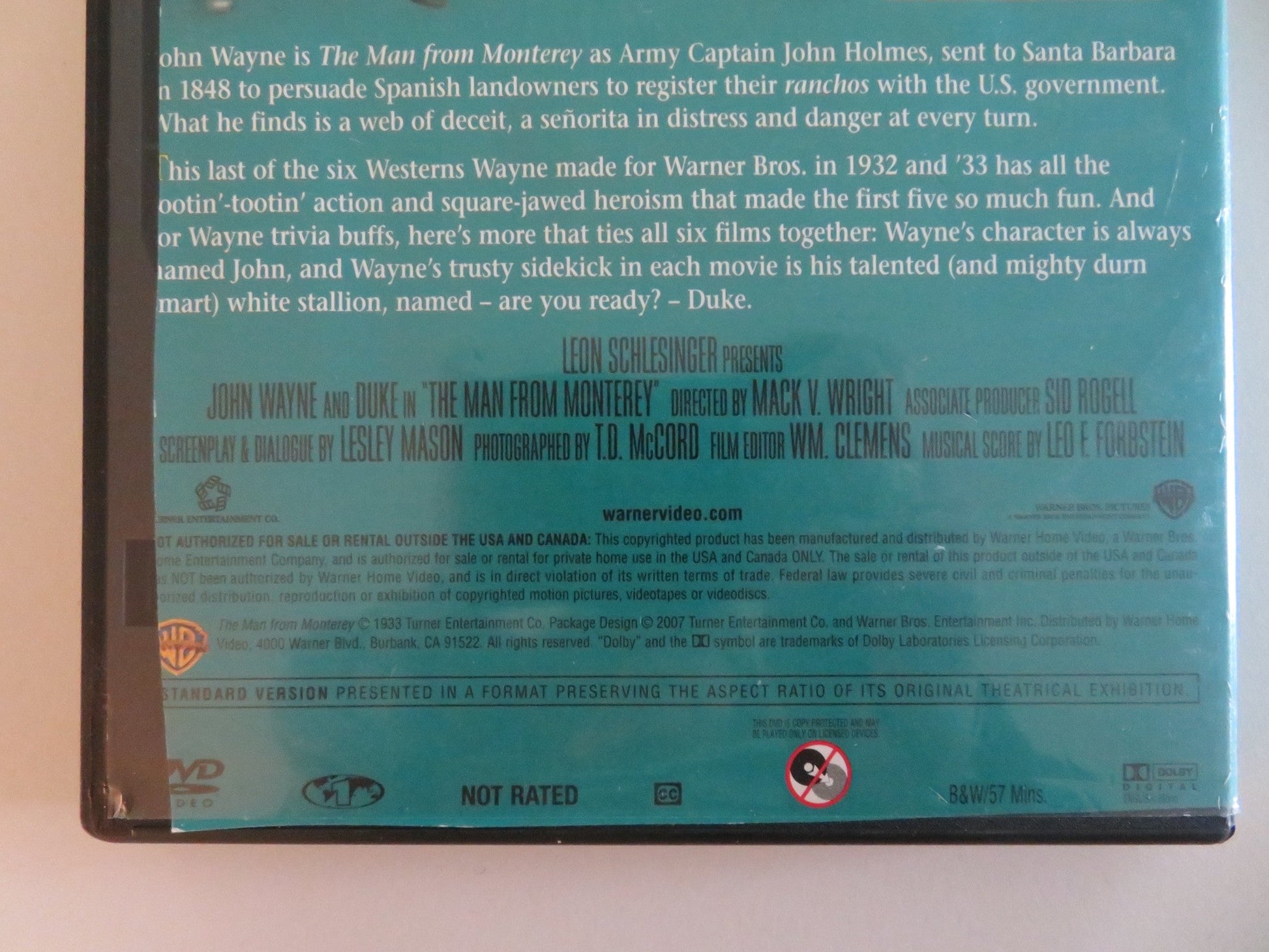 THE MAN FROM MONTEREY (DVD) JOHN WAYNE DUKE RUTH HALL 1933 REGION 1 Movie posters