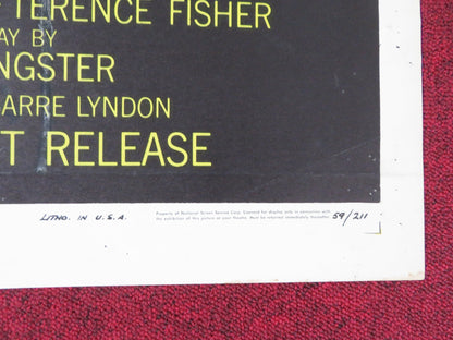 THE MAN WHO COULD CHEAT DEATH FOLDED US ONE SHEET POSTER HAMMER A. DIFFRING 1959 Rendezvous Cinema Movie posters