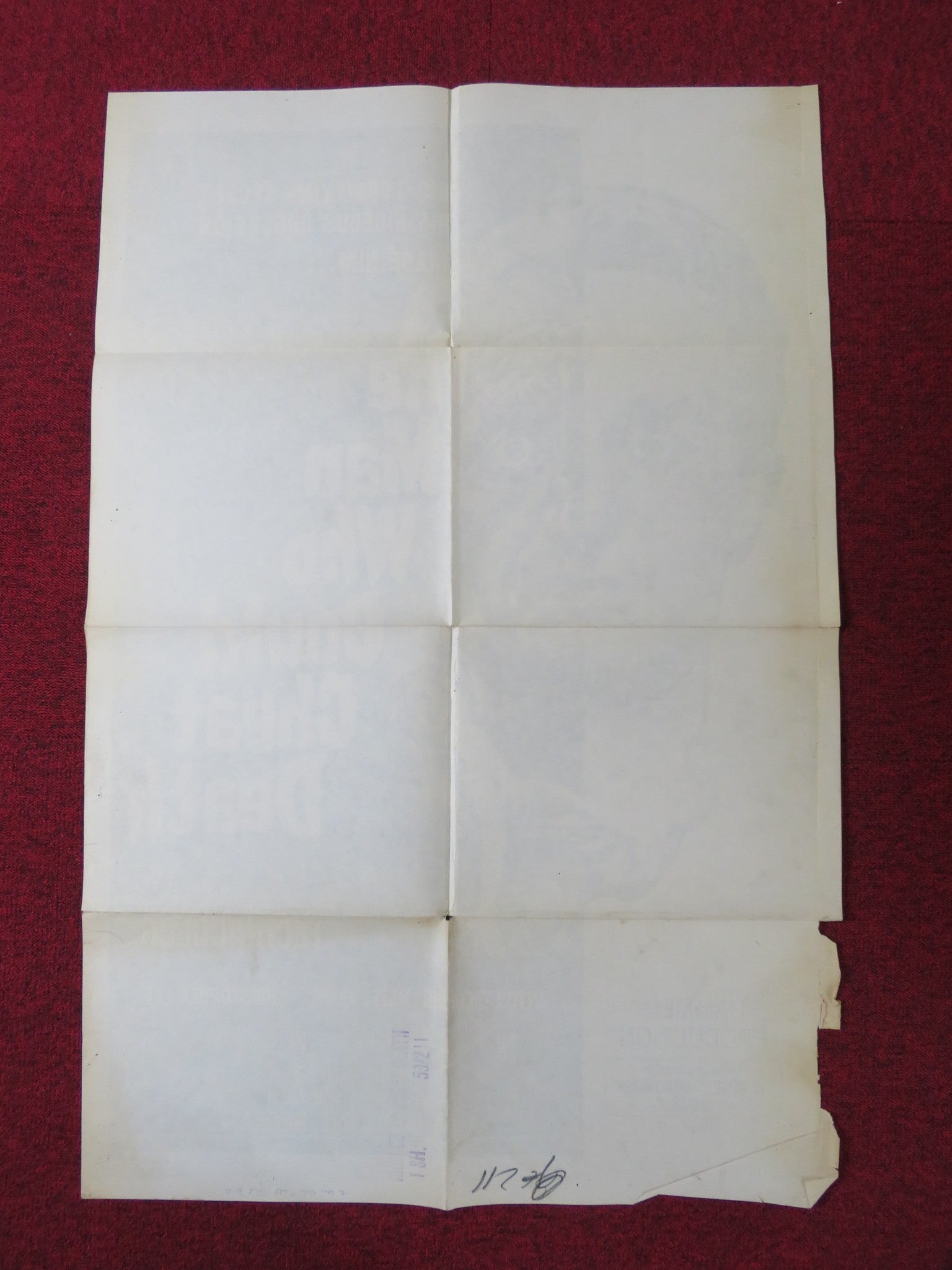 THE MAN WHO COULD CHEAT DEATH FOLDED US ONE SHEET POSTER HAMMER A. DIFFRING 1959 Rendezvous Cinema Movie posters