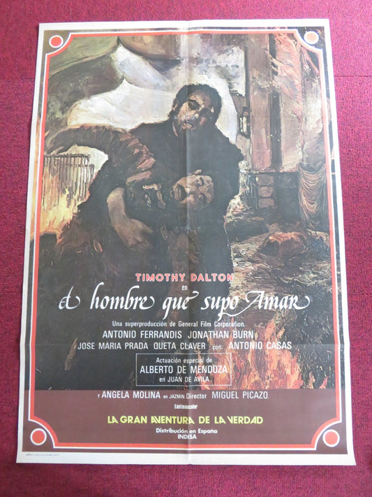 THE MAN WHO KNEW LOVE SPANISH POSTER ROLLED TIMOTHY DALTON FERRANDIS 1976 Rendezvous Cinema Movie posters