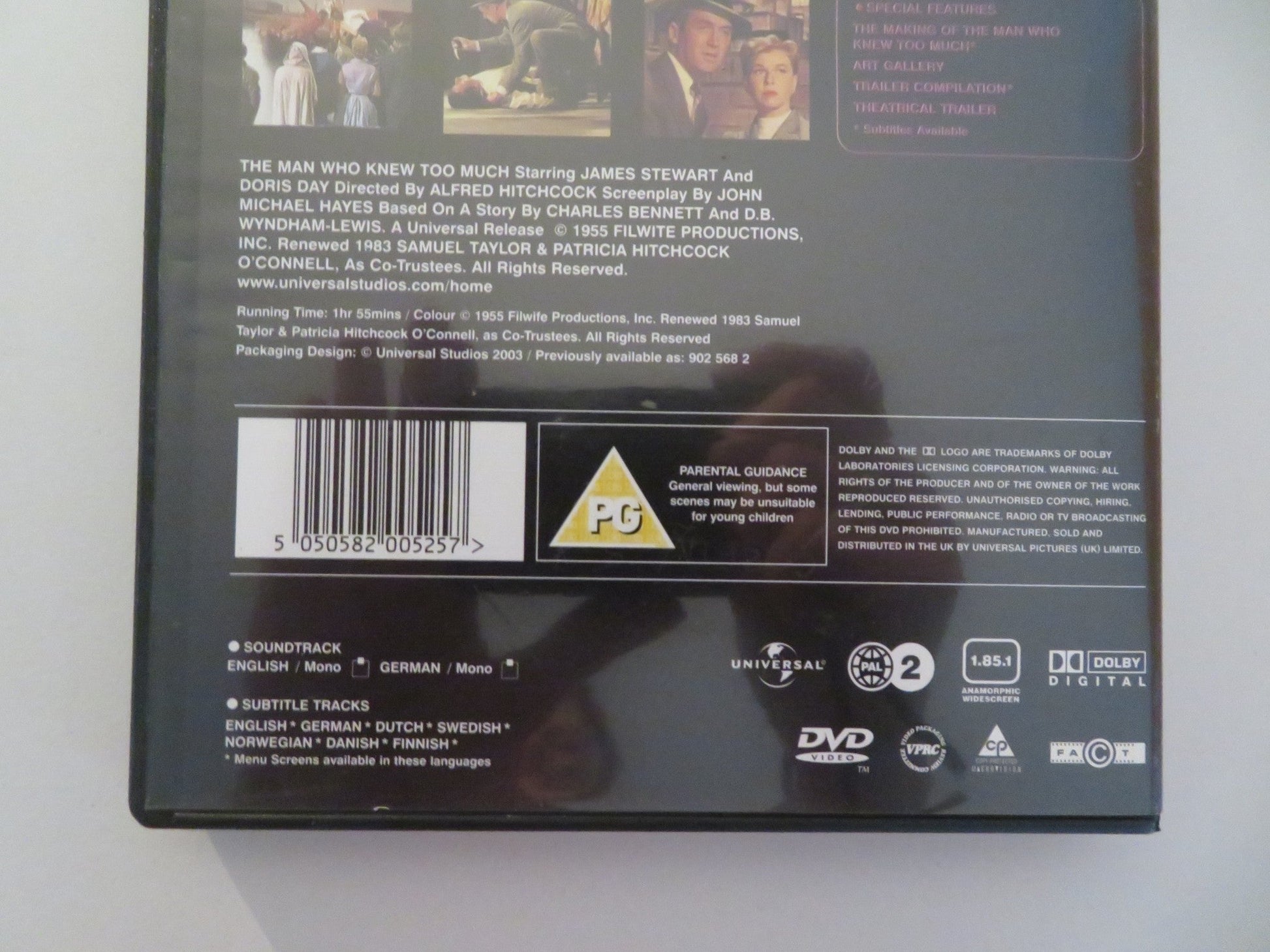 THE MAN WHO KNEW TOO MUCH (DVD) JAMES STEWART DORIS DAY 1956 REGION 2 Movie posters