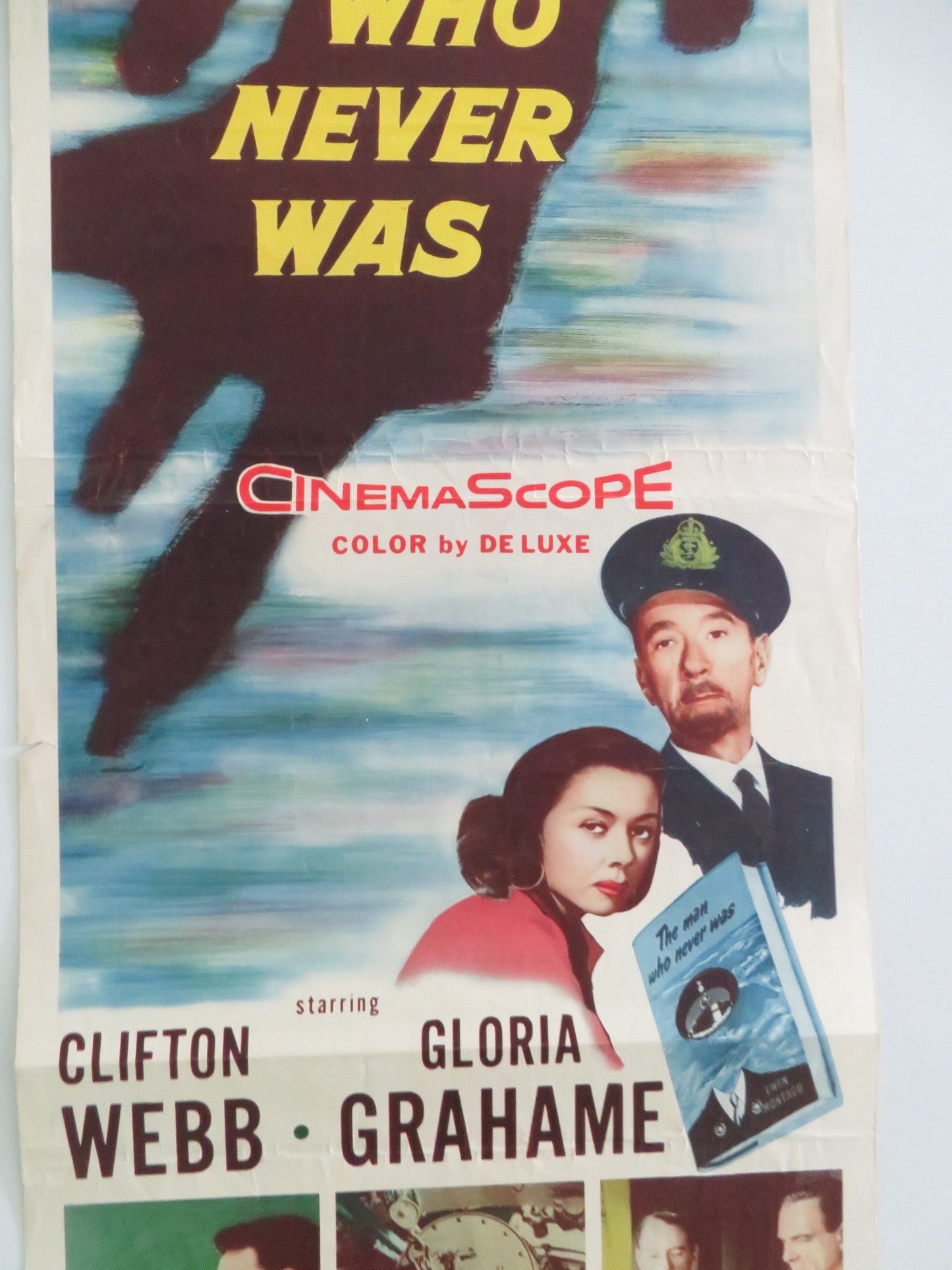 The Man Who Never Was US Insert Poster Clifton Webb Gloria Grahame 1956 Movie posters