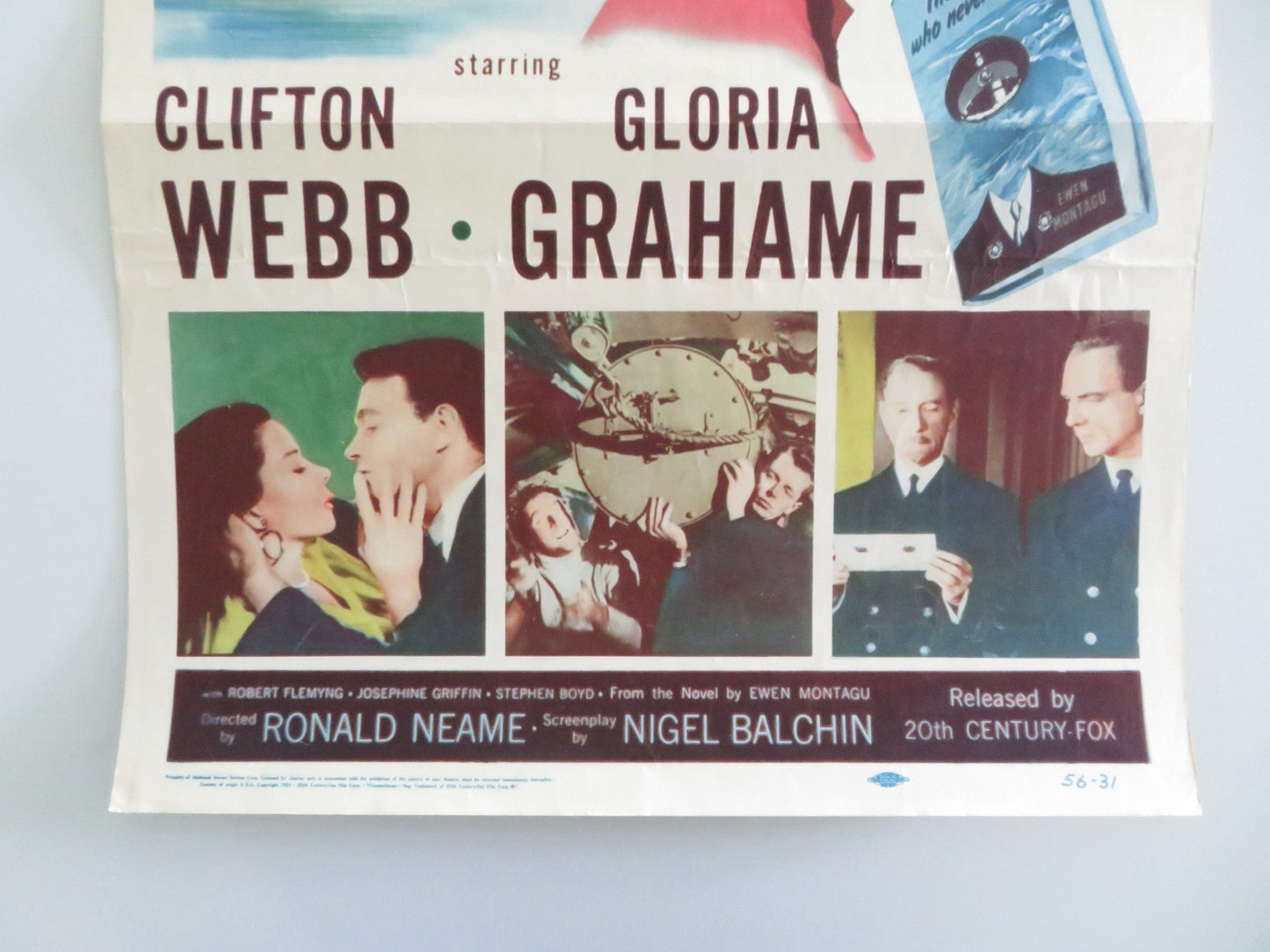 The Man Who Never Was US Insert Poster Clifton Webb Gloria Grahame 1956 Movie posters