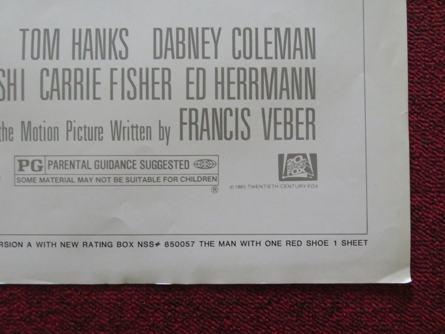 THE MAN WITH ONE RED SHOE - REVISED VERSION A FOLDED US ONE SHEET POSTER 1985 Movie posters