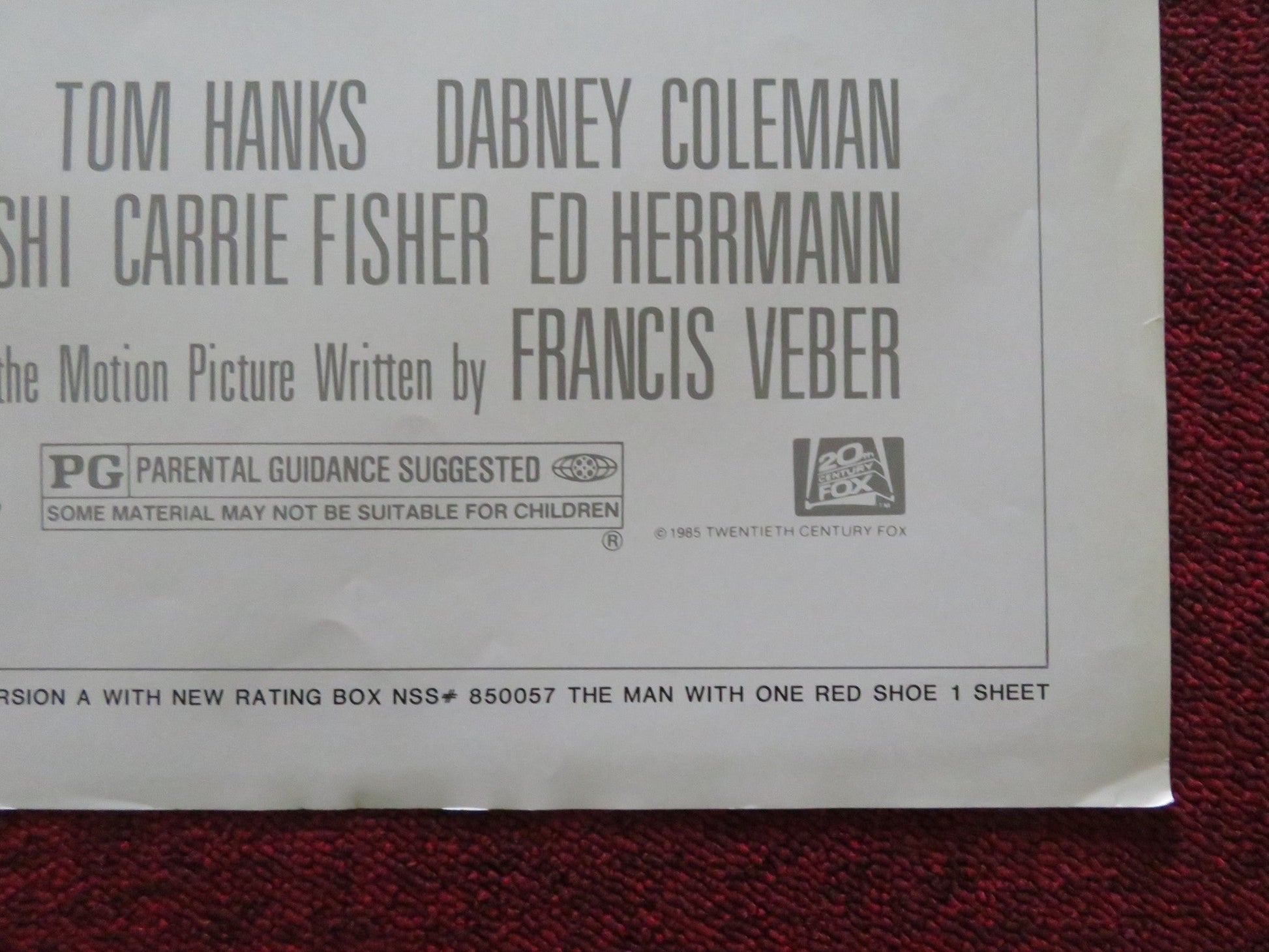 THE MAN WITH ONE RED SHOE - REVISED VERSION A FOLDED US ONE SHEET POSTER 1985 Movie posters