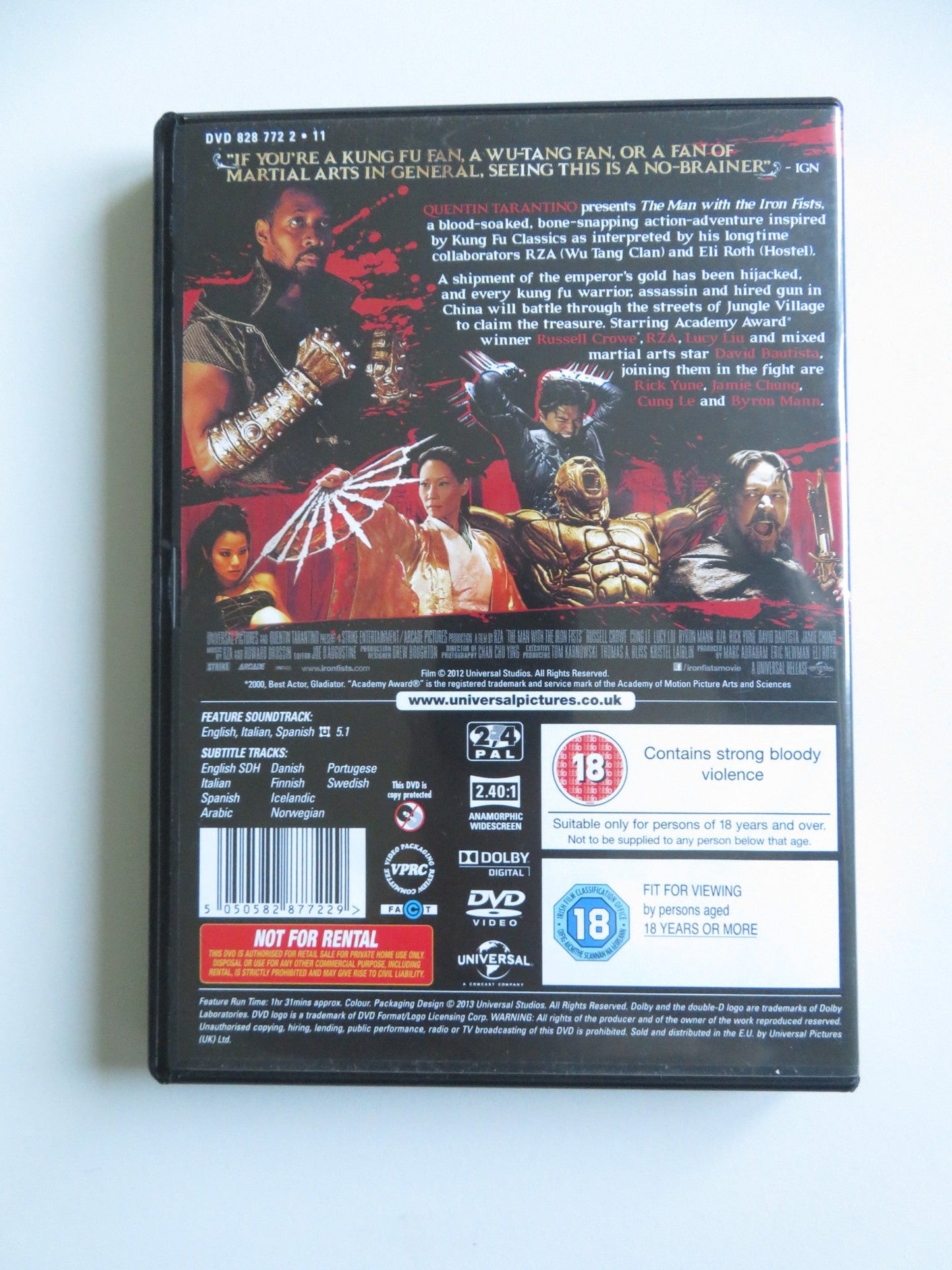 THE MAN WITH THE IRON FISTS (DVD) RUSSELL CROWE LUCY LIU 2012 REGION 2, 4 - Rendezvous Cinema