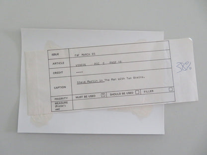 THE MAN WITH TWO BRAINS MOVIE STILL PHOTO STEVE MARTIN 1985 Movie posters