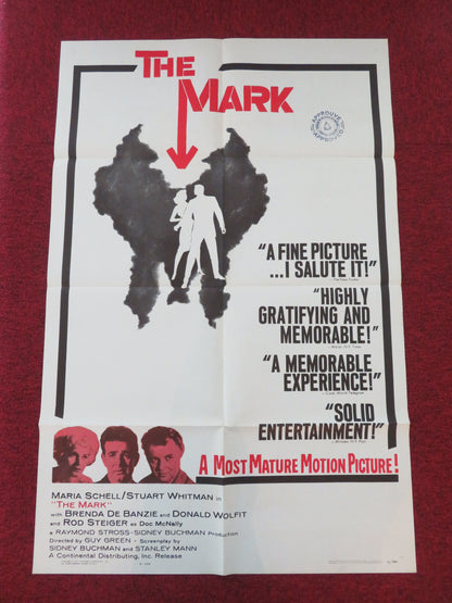 The Mark Folded US One Sheet Poster Maria Schell Stuart Whitman 1961 Movie posters