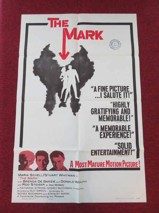 The Mark Folded US One Sheet Poster Maria Schell Stuart Whitman 1961 Movie posters