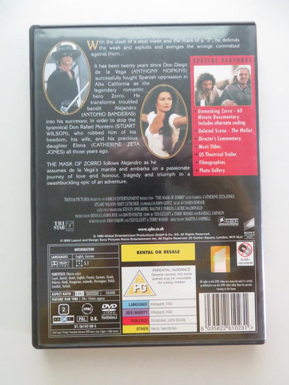 THE MASK OF ZORRO - B (DVD) ANTONIO BANDERAS ANTHONY HOPKINS 1998 REGION 2 Movie posters