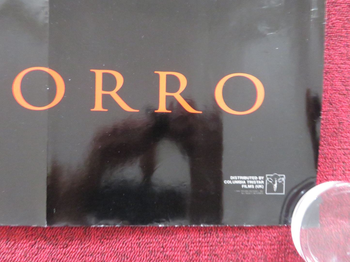 THE MASK OF ZORRO UK QUAD ROLLED POSTER ANTONIO BANDERAS ANTHONY HOPKINS 1998 Rendezvous Cinema Movie posters