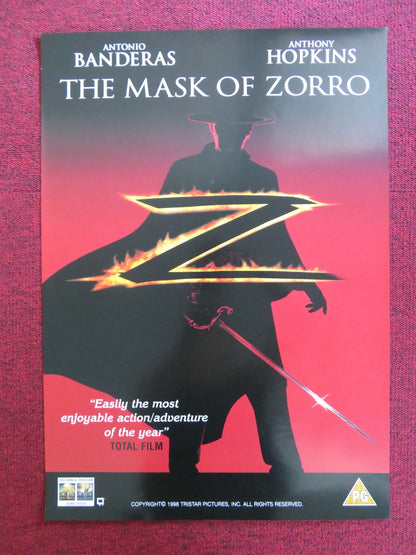 THE MASK OF ZORRO VHS VIDEO POSTER ANTONIO BANDERAS ANTHONY HOPKINS 1998 Rendezvous Cinema Movie posters