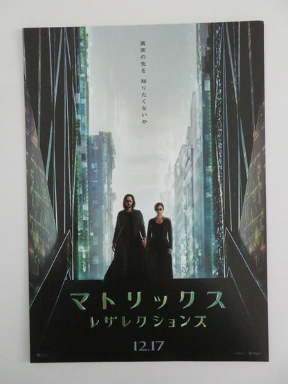 THE MATRIX RESURRECTIONS JAPANESE CHIRASHI (B5) POSTER KEANU REEVES 2021 Rendezvous Cinema Movie posters