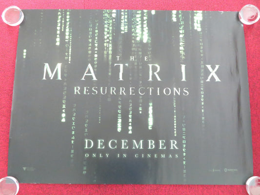 THE MATRIX RESURRECTIONS UK QUAD ROLLED POSTER KEANU REEVES C. A. MOSS 2021 Movie posters