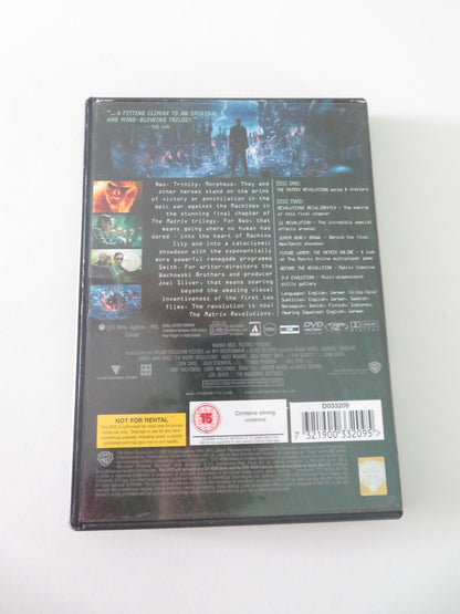 The Matrix Revolutions - 2 disc set (DVD) Keanu Reeves 2003 Region 2 Movie posters