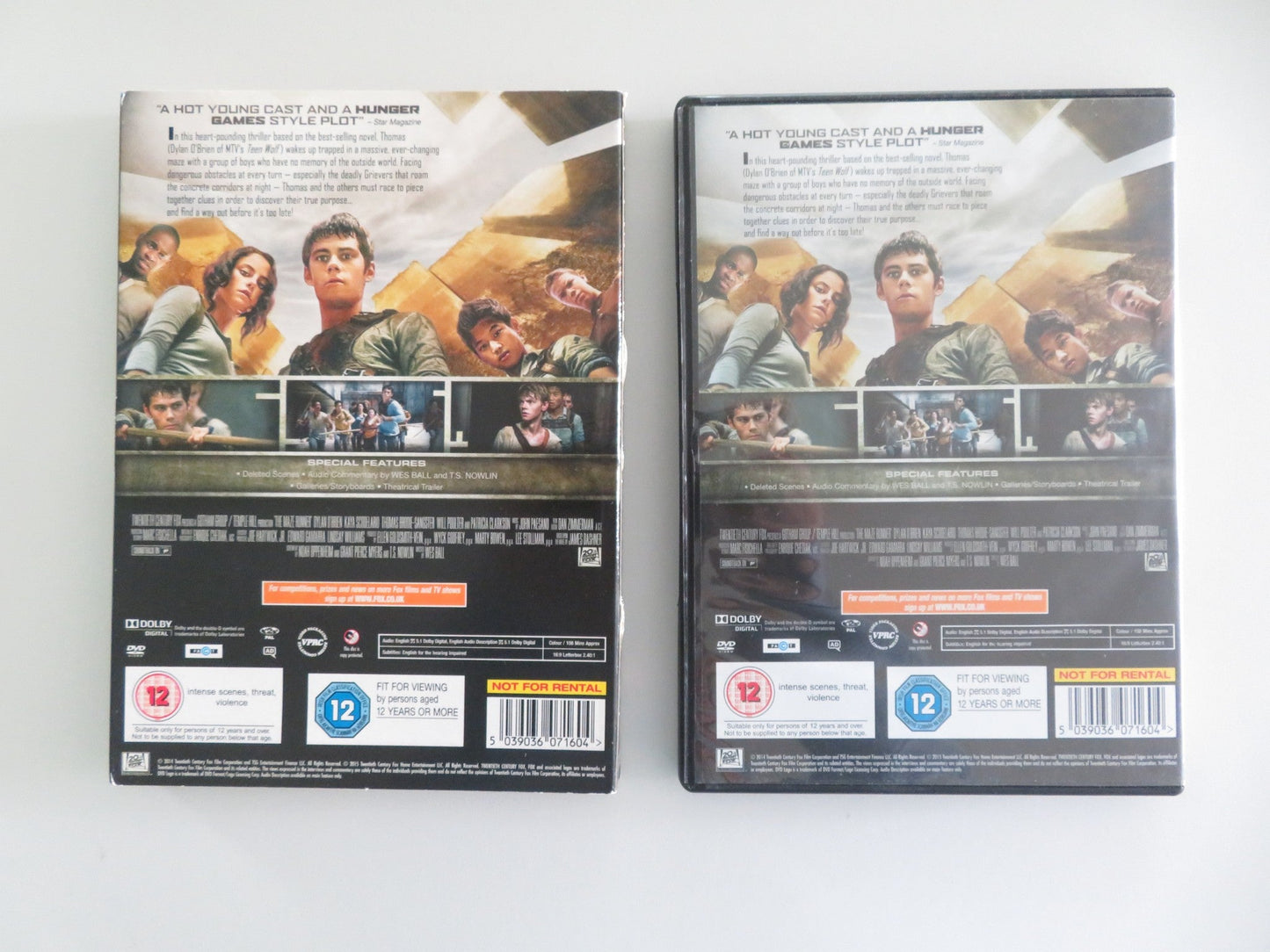 The Maze Runner (DVD) Dylan O'Brien Will Poulter 2014 Region 2 Movie posters