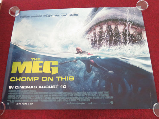 The Meg UK Quad Rolled Poster Jason Statham Bingbing Li Rainn Wilson 2018 Movie posters