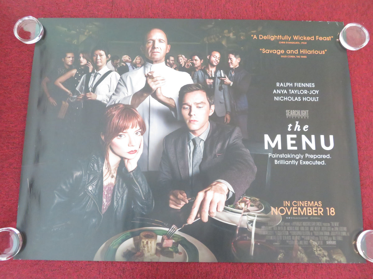 The Menu UK Quad Rolled Poster Ralph Fiennes Anya Taylor-Joy Nicholas Hoult 2022 Movie posters