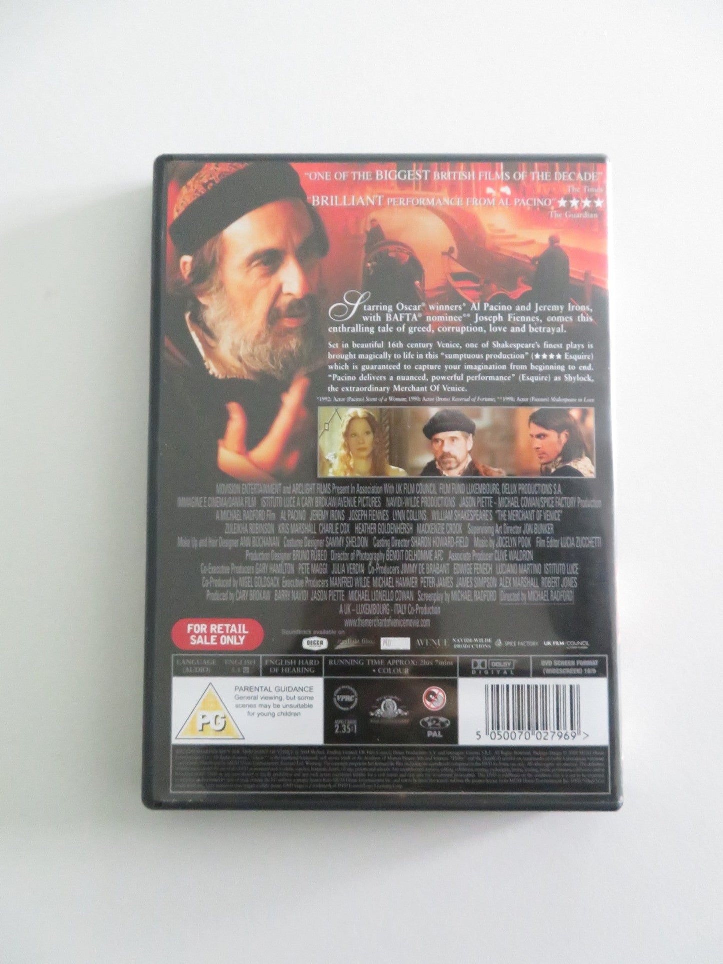 THE MERCHANT OF VENICE (DVD) AL PACINO JEREMY IRONS 2004 REGION 2 Rendezvous Cinema Movie posters