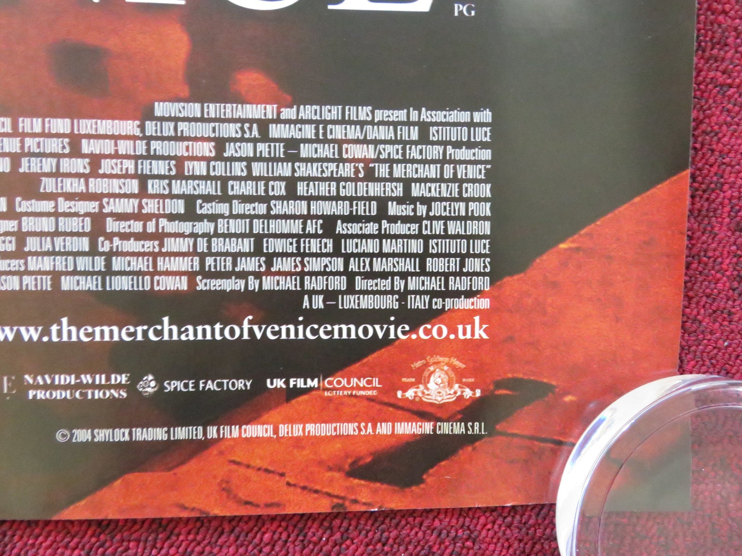 THE MERCHANT OF VENICE UK QUAD ROLLED POSTER AL PACINO JEREMY IRONS 2004 Rendezvous Cinema Movie posters