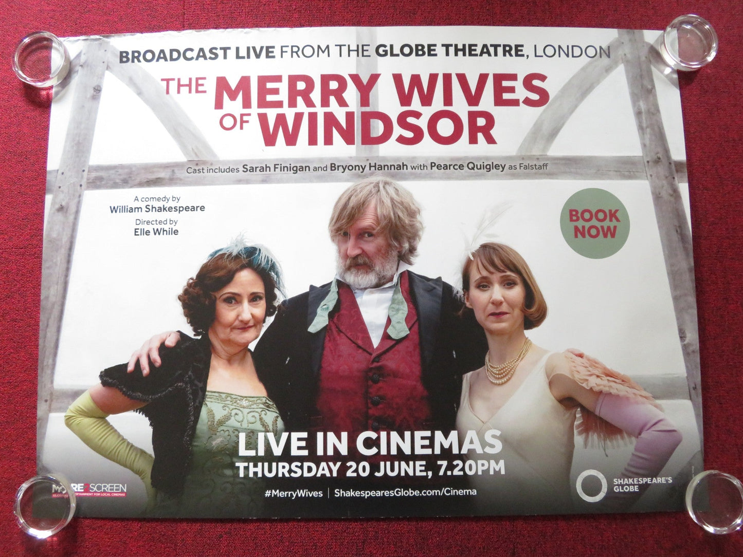 THE MERRY WIVES OF WINDSOR: LIVE FROM SHAKESPEARE'S GLOBE UK QUAD ROLLED POSTER Rendezvous Cinema Movie posters