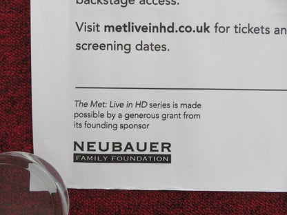 THE METROPOLITAN OPERA HD LIVE ON SCREEN IN CINEMAS UK QUAD ROLLED POSTER 2024 Movie posters