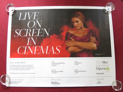 THE METROPOLITAN OPERA LIVE 2023/24 SEASON UK QUAD ROLLED POSTER DAVIDSEN 2023 Rendezvous Cinema Movie posters