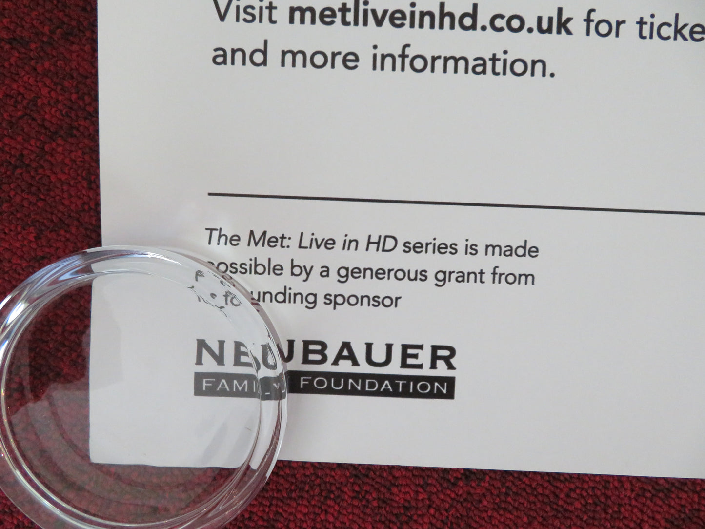 The Metropolitan Opera: Live On Screen in Cinemas 2025-26 UK Quad Rolled Poster Movie posters