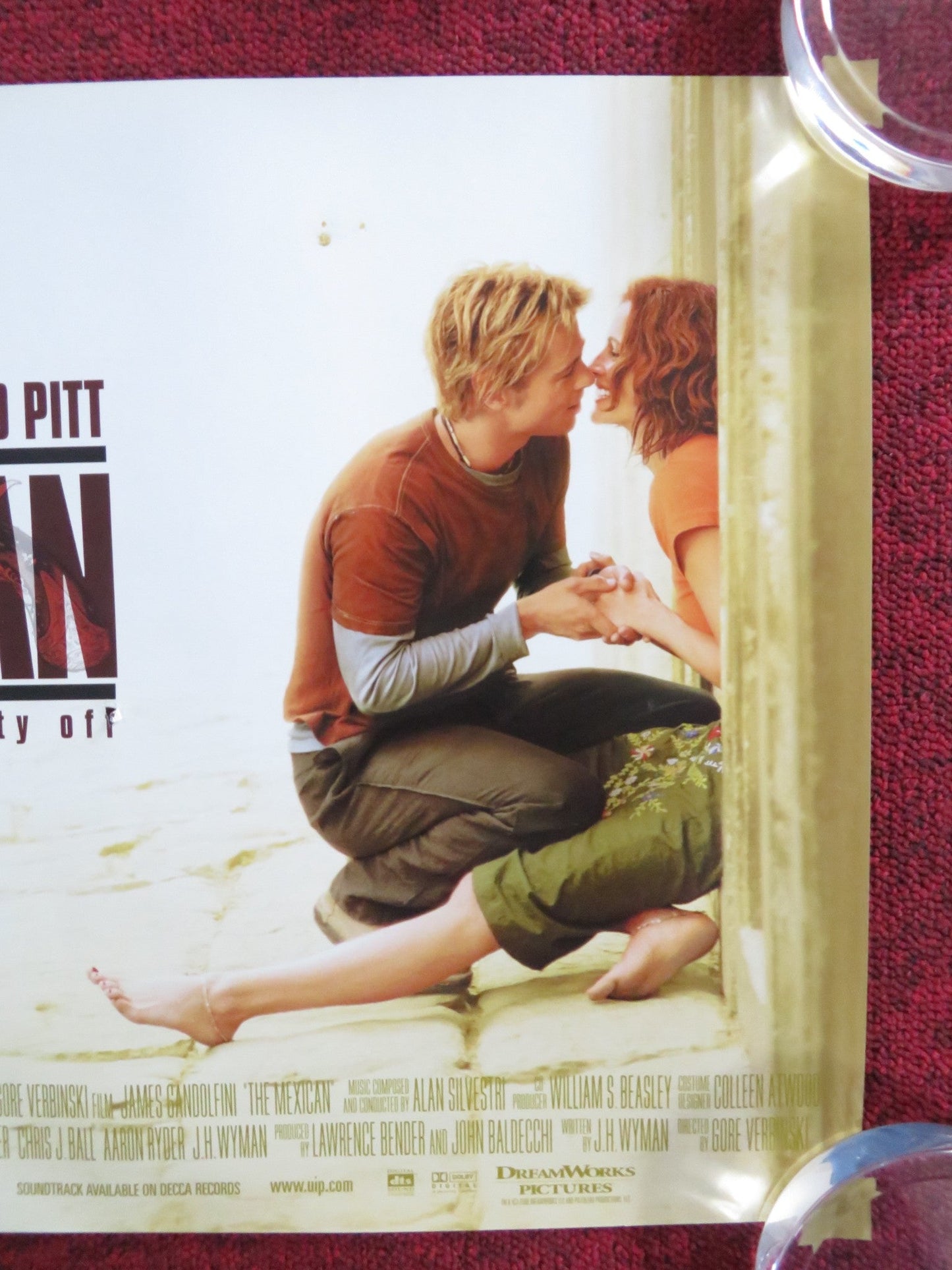THE MEXICAN UK MINI QUAD POSTER BRAD PITT JULIA ROBERTS 2001 Rendezvous Cinema Movie posters