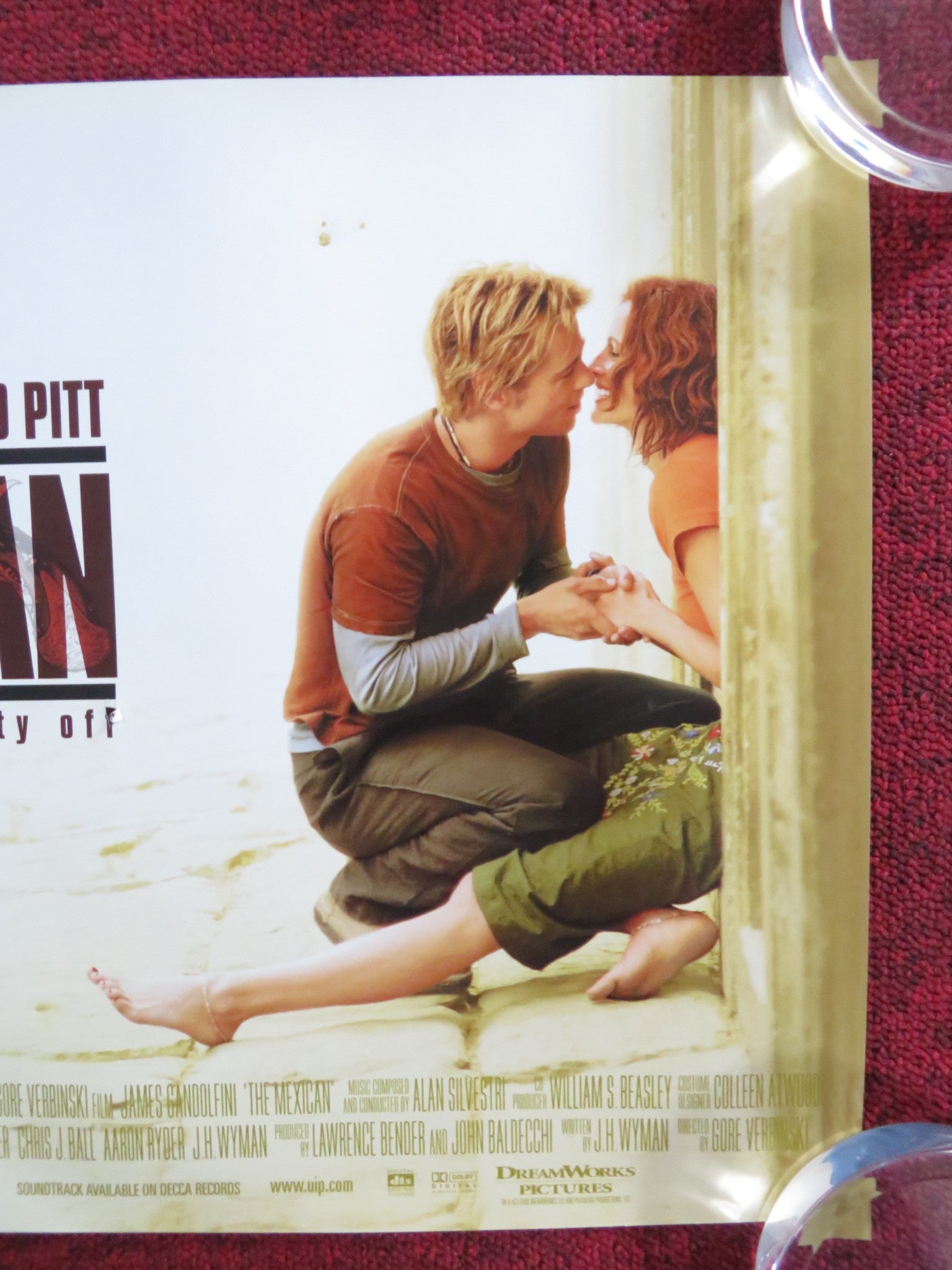 THE MEXICAN UK MINI QUAD POSTER BRAD PITT JULIA ROBERTS 2001 Rendezvous Cinema Movie posters
